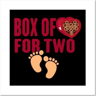 Funny couple design box of chocolate for two Posters and Art